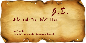 Jónás Délia névjegykártya