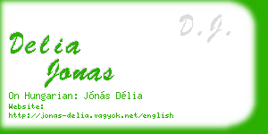 delia jonas business card