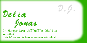 delia jonas business card